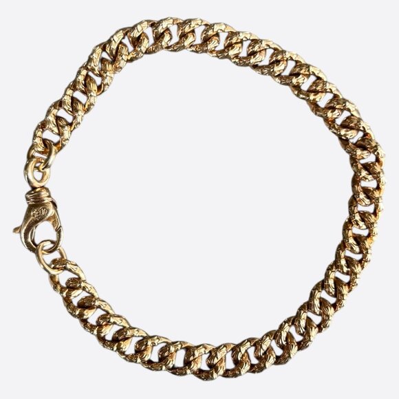 Chrome Hearts Gold Extra Fancy Mini Cuban Bracelet - Picture 1 of 5